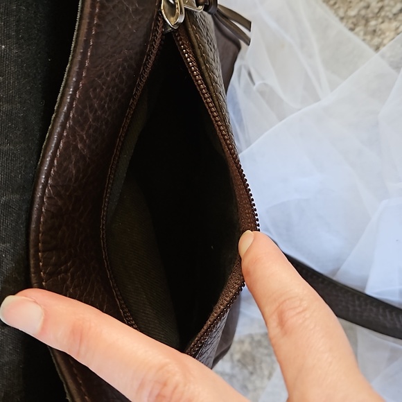 EUVC-Vintage Eddie Bauer Leather Dual Sided Crossbody Organizer Travel Bag Purse - Picture 10 of 16